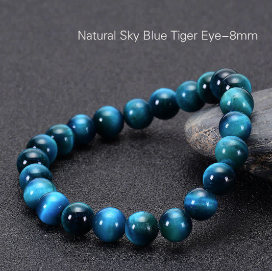 Buddha Stones Blue Tiger Eye Protection Bracelet