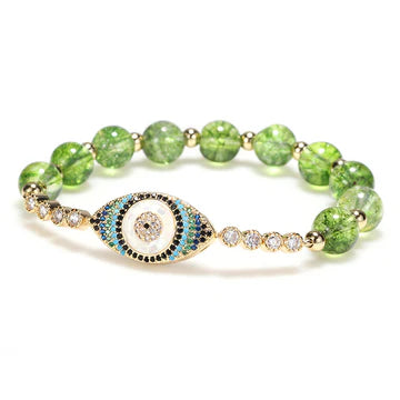 Buddha Stones "May Light and Protection Be With You" Peridot Bracelet