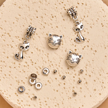 Buddha Stones "Sending Love and Joy to Your Cat" Cat Agate Bracelet