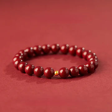 Buddha Stones "Wishing Protection and Energy" Cinnabar Bracelet