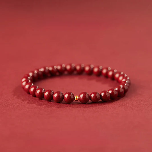 Buddha Stones "Wishing Protection and Energy" Cinnabar Bracelet