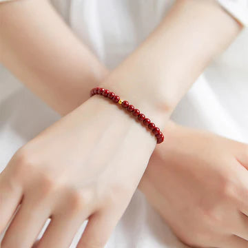 Buddha Stones "Wishing Protection and Energy" Cinnabar Bracelet