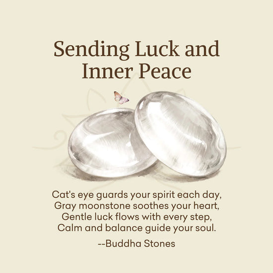 Buddha Stones "Sending Luck and Inner Peace" Cat's Eye Butterfly Bracelet
