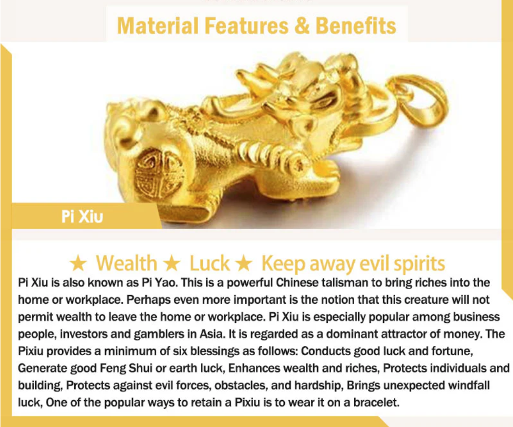 Buddha Stones FengShui PiXiu Obsidian Wealth Bracelet