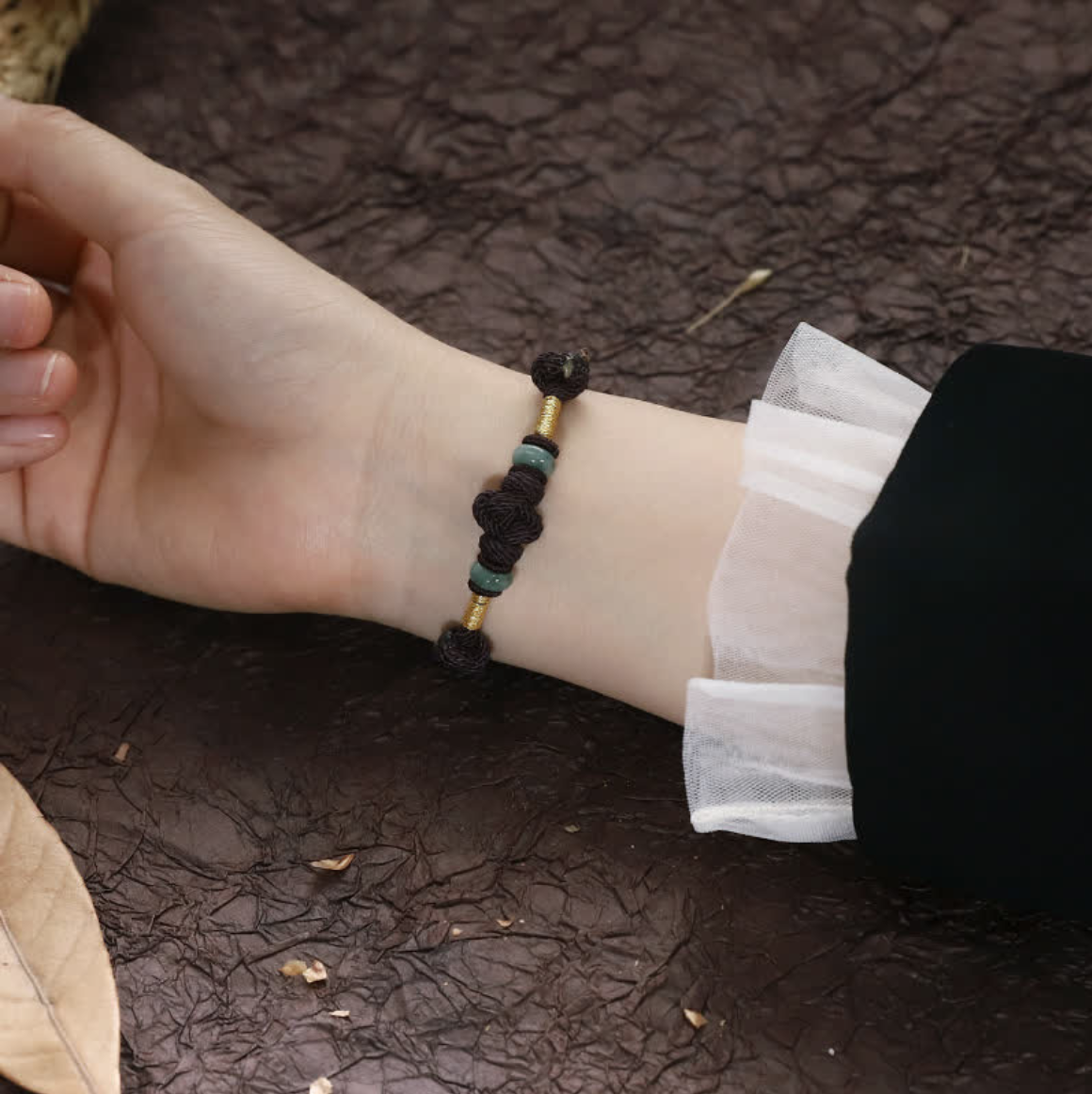 Buddha Stones Red String Jade Luck Fortune Knot Braided Couple Bracelet