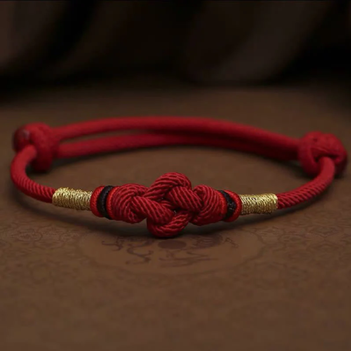 Buddha Stones Red String Jade Luck Fortune Knot Braided Couple Bracelet