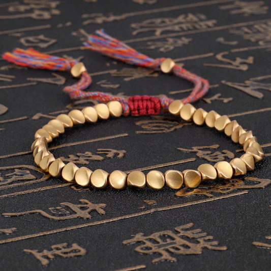 Buddha Stones Tibetan Copper Beads Healing Luck Bracelet