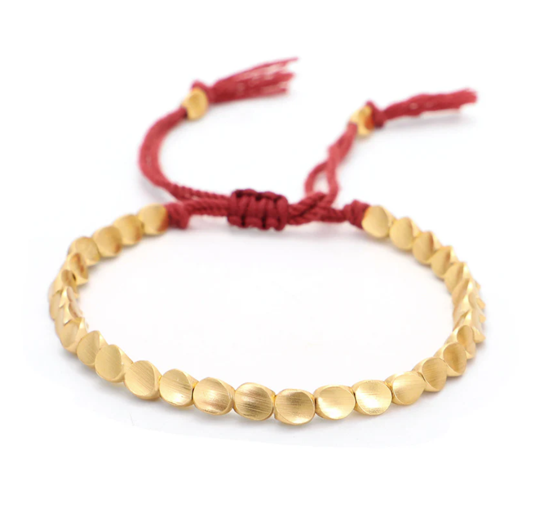 Buddha Stones Tibetan Copper Beads Healing Luck Bracelet