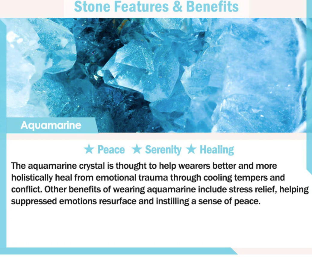 Buddha Stones 108 Mala Beads Aquamarine Healing Bracelet 13 Reviews