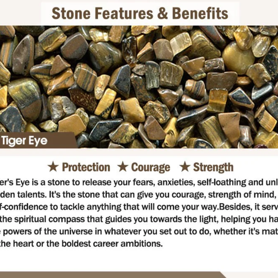 Buddha Stones "Wishing Courage and Protection" Tiger Eye Bracelet