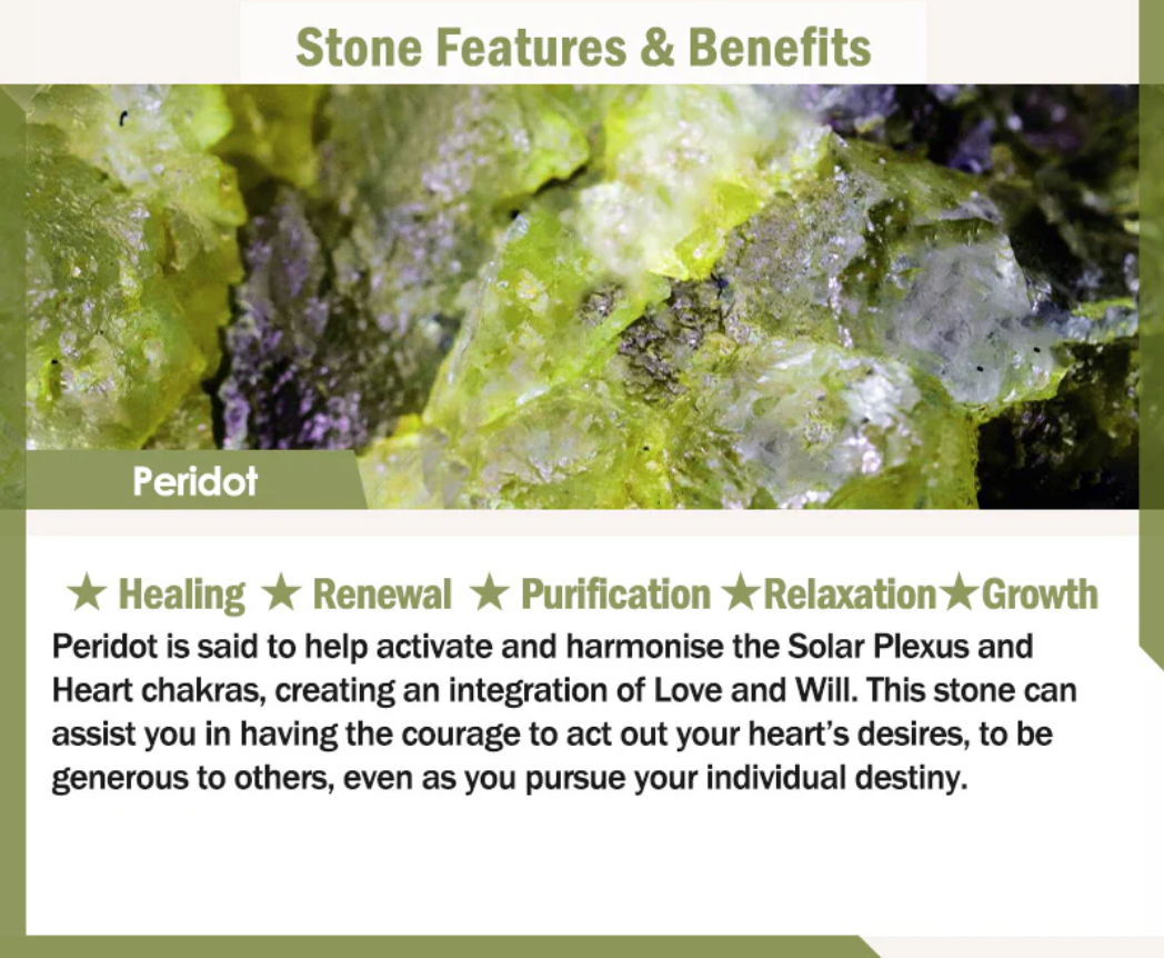 Buddha Stones "May Light and Protection Be With You" Peridot Bracelet