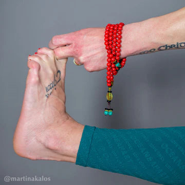 Buddha Stones Tibetan Mala Red Turquoise Lucky Necklace Bracelet