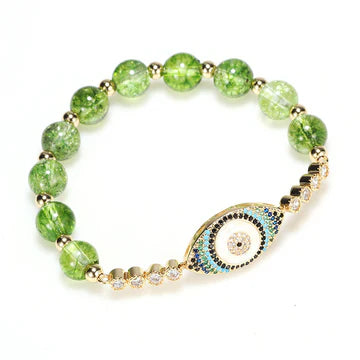 Buddha Stones "May Light and Protection Be With You" Peridot Bracelet